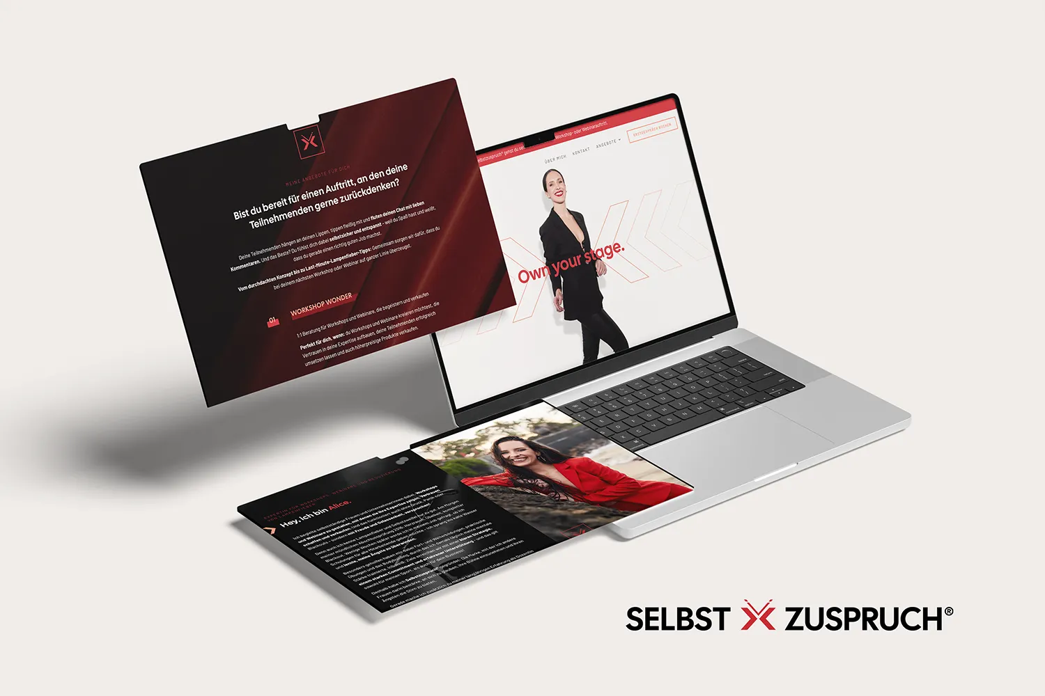 Selbstzuspruch® – Webdesign Showcase Laptop