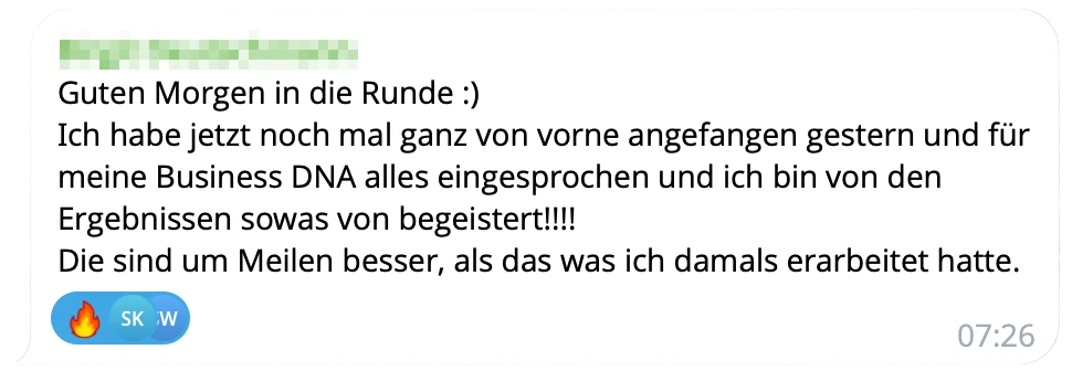 Originales Feedback zur KI-Begleitung 2