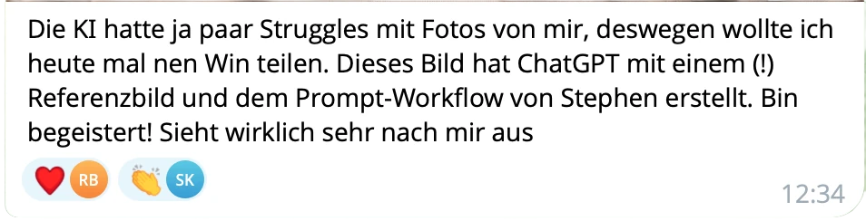Originales Feedback zur KI-Begleitung 6