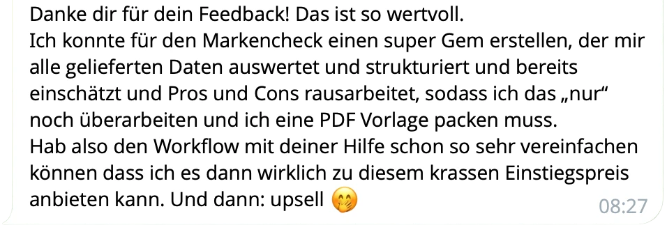 Originales Feedback zur KI-Begleitung 3