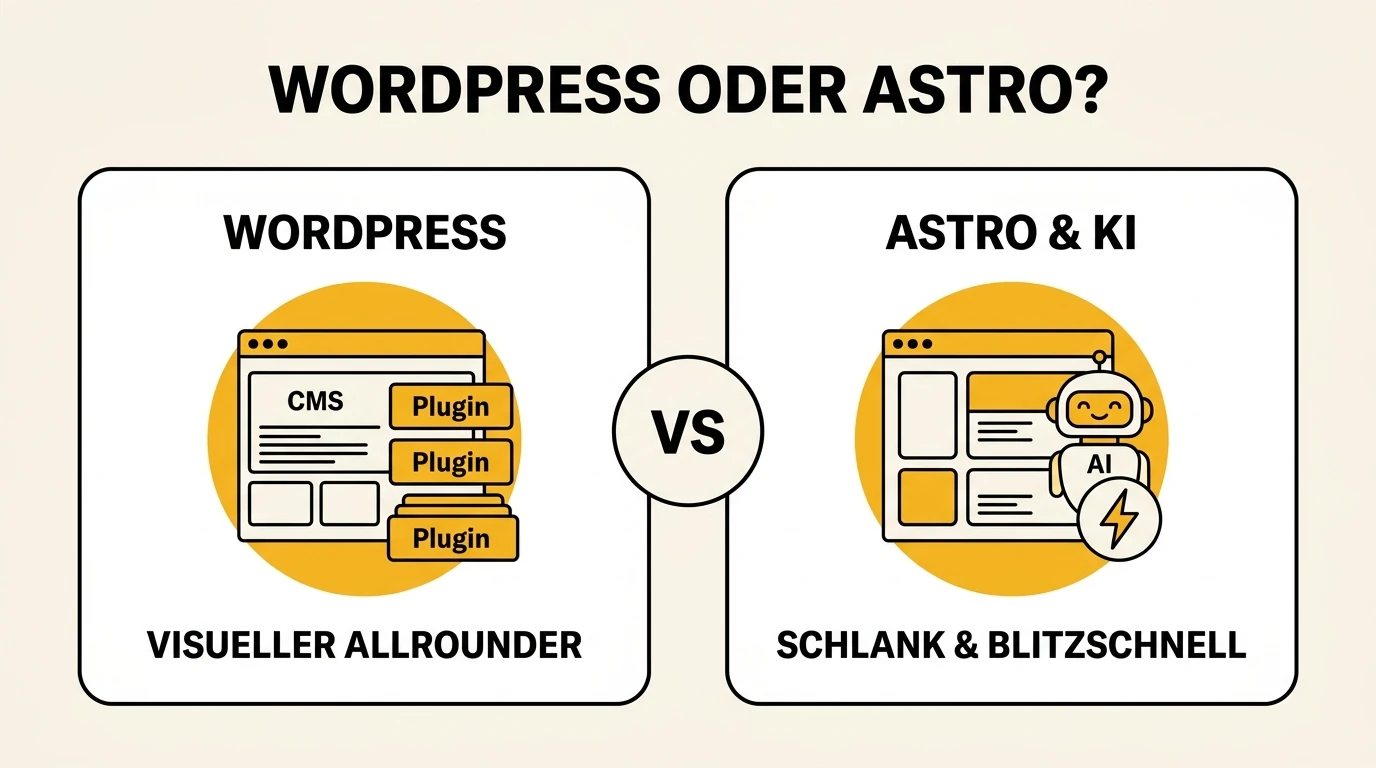WordPress oder Astro? Der visuelle Systemvergleich