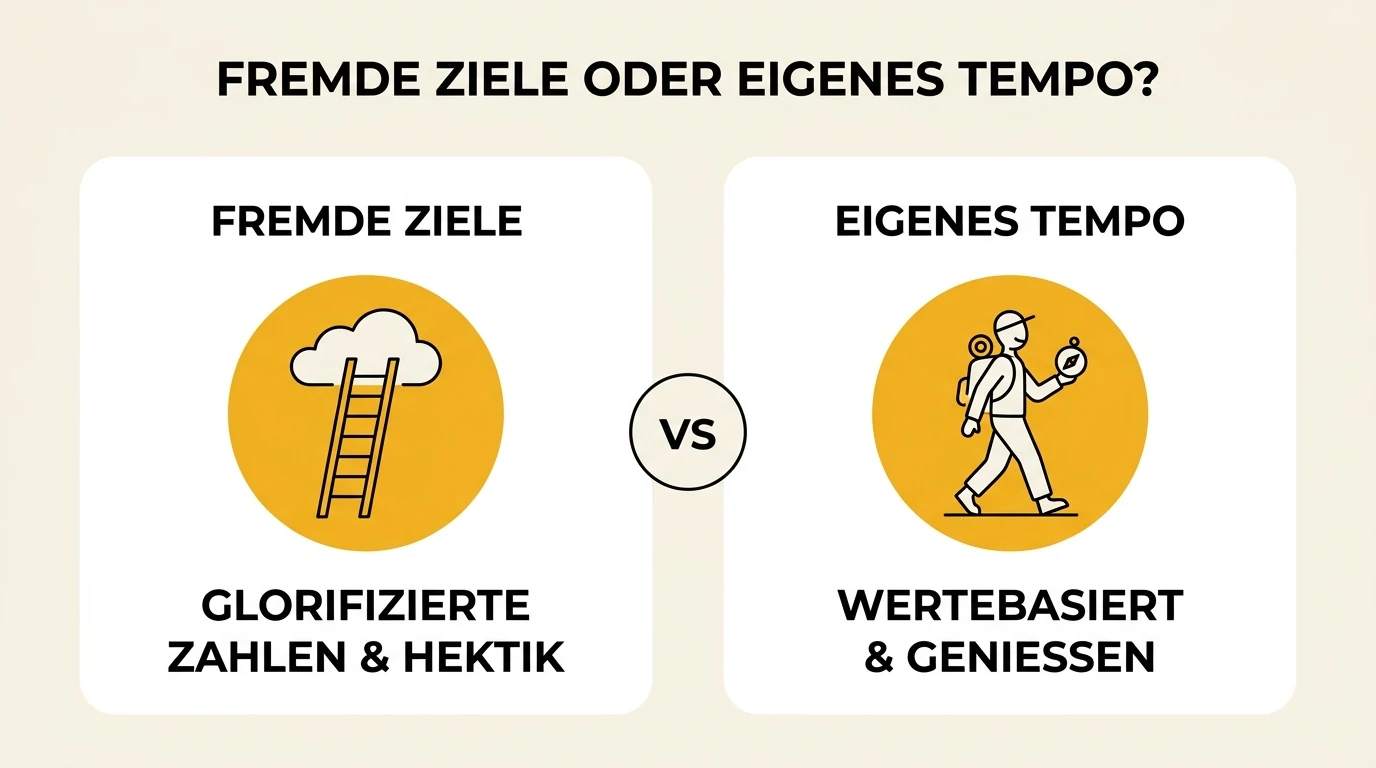 Fremde Ziele versus eigenes Tempo im Solopreneurship